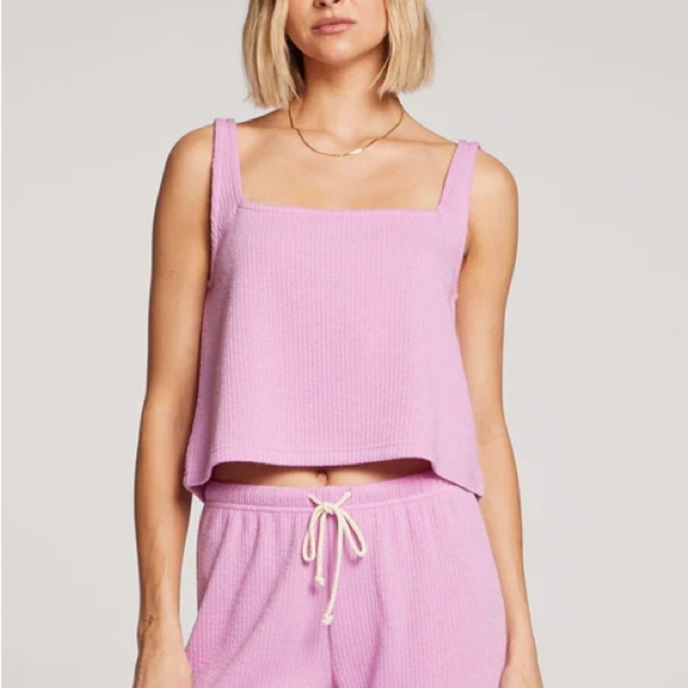 Saltwater LUXE Lavender Ribbed Top Size XS